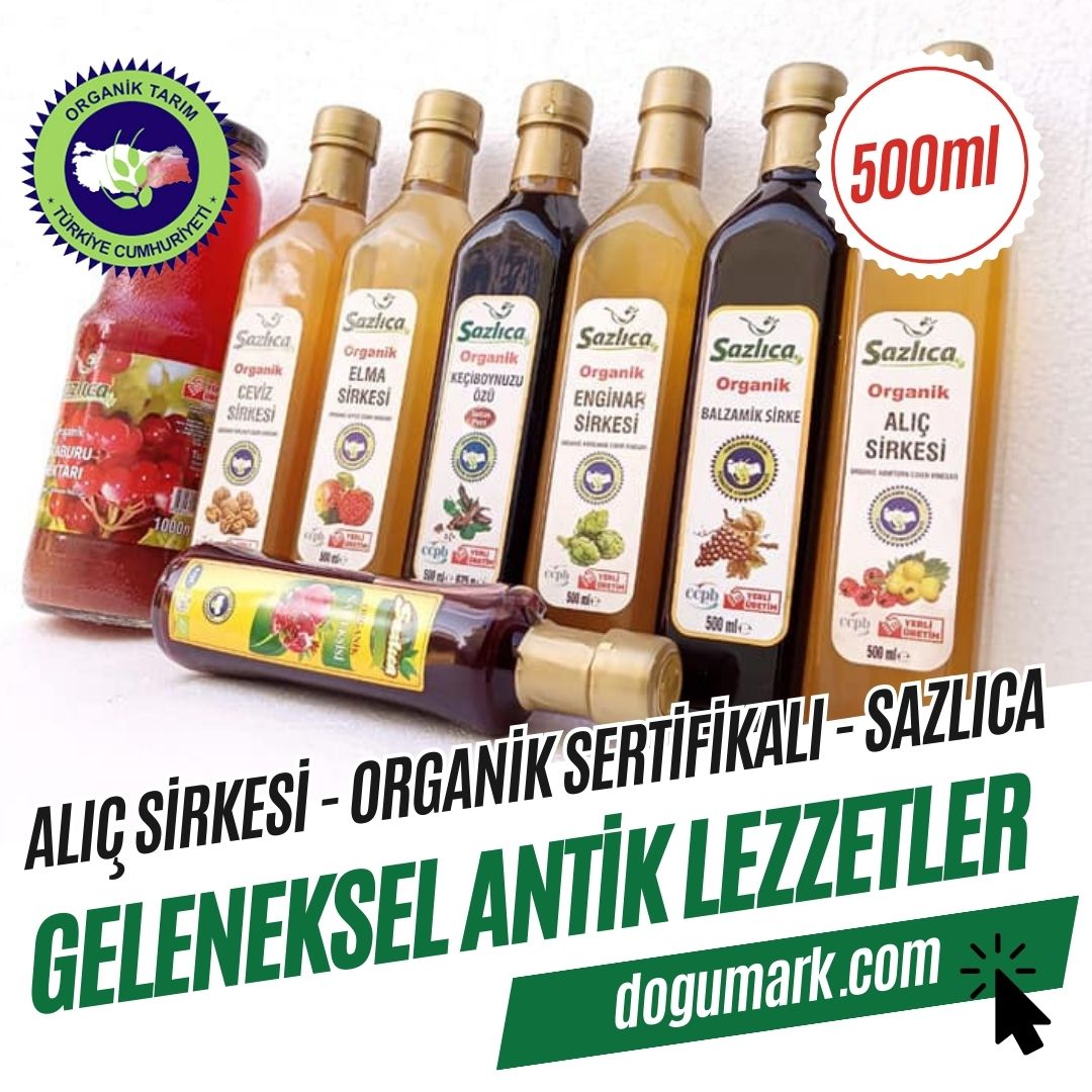 Alıç Sirkesi - Organik Sertifikalı (500ml) - Sazlıca