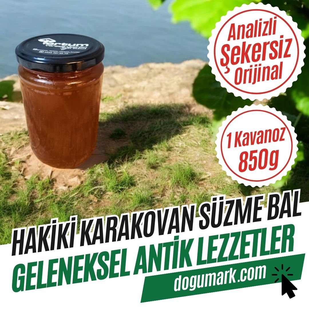 Analizli Şekersiz Hakiki Karakovan Süzme Bal (1 Kavanoz 850g)