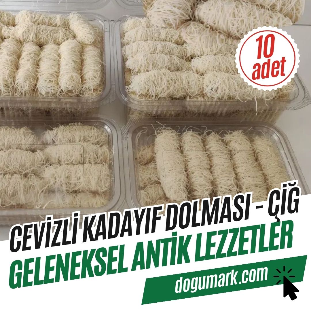 Cevizli Kadayıf Dolması - Çiğ (10 Adet)