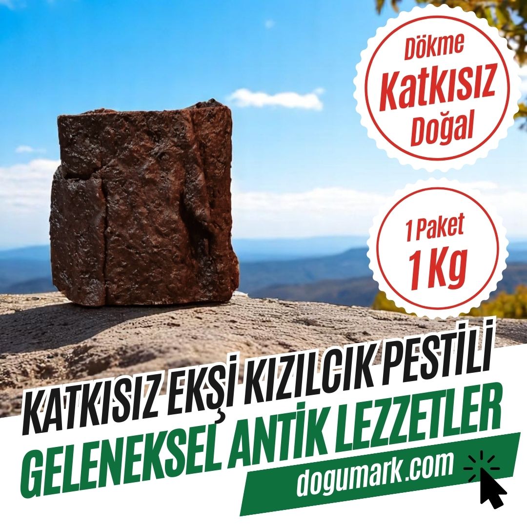 Katkısız Doğal Ekşi Kızılcık Pestili (1 Paket 1 Kg) - Dökme