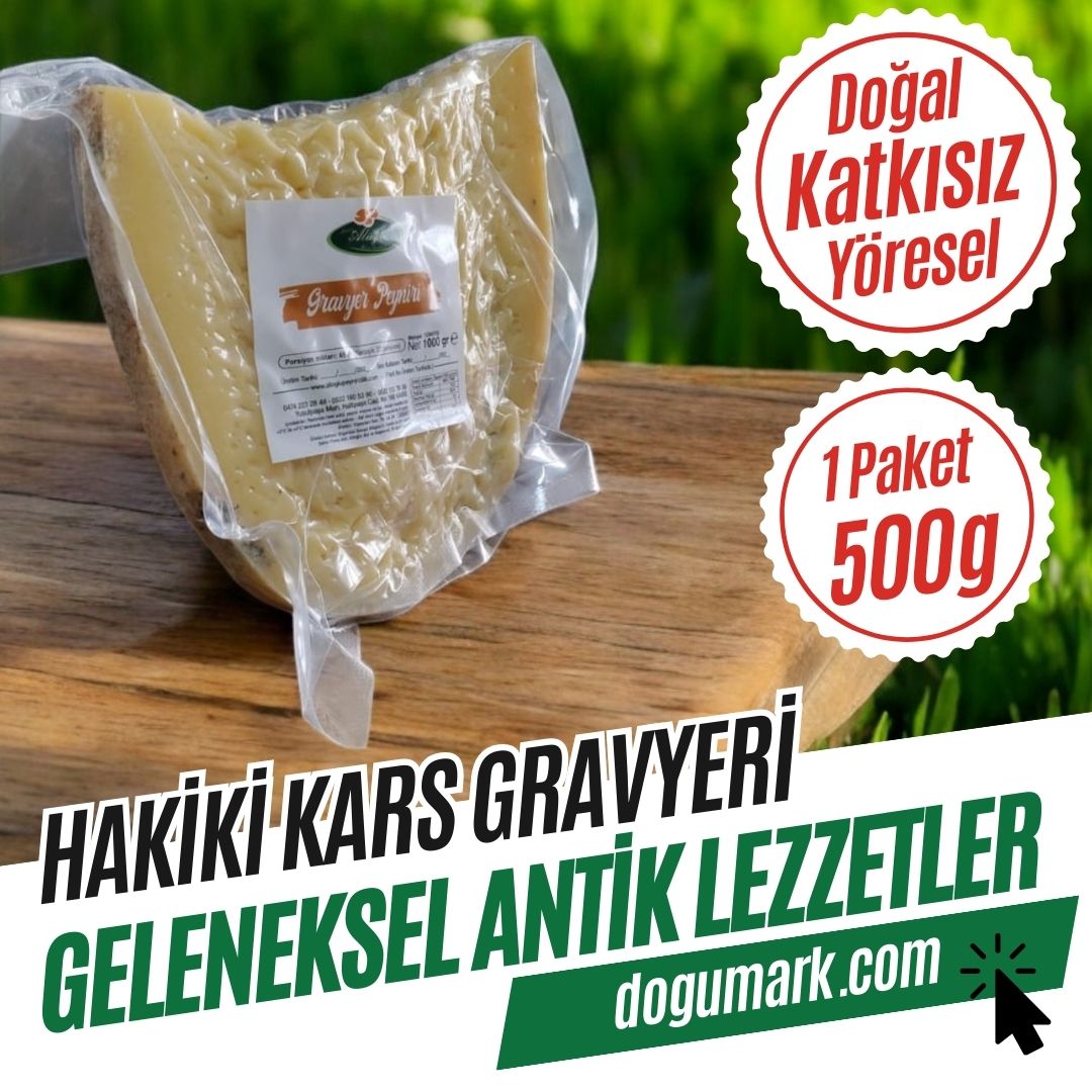 Katkısız Doğal Hakiki Kars Gravyeri - Gravyer Peyniri (500g)