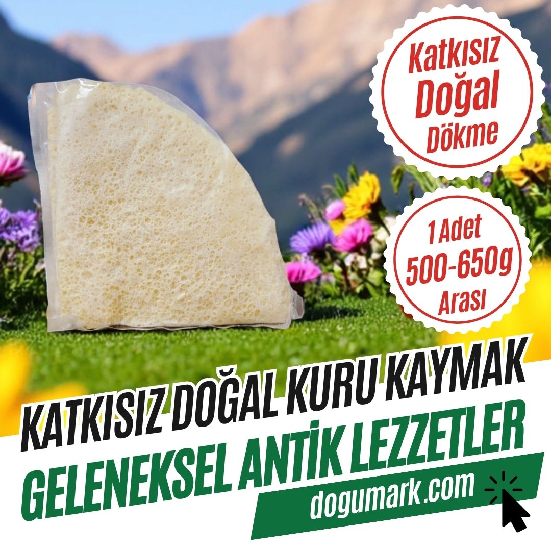 Katkısız Doğal Kuru Kaymak 1 Adet (500-650g Arası) Dökme