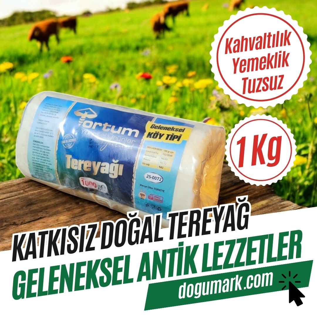 Katkısız Doğal Tuzsuz Kahvaltılık Yemeklik Tereyağı (1 Kg)