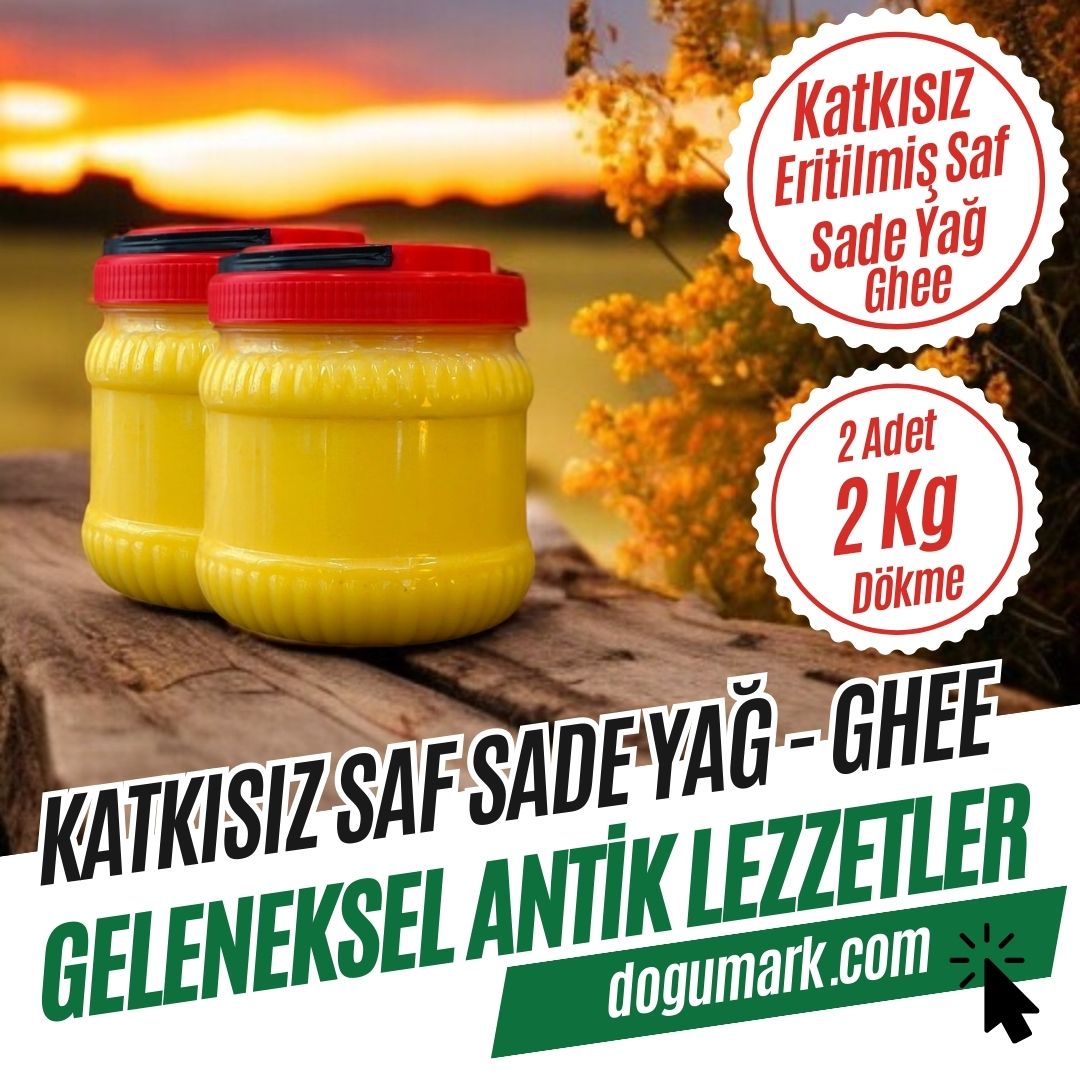 Katkısız Sade Sarı Yağ - Eritilmiş Saf - Ghee (2 Kg Pet) Dökme