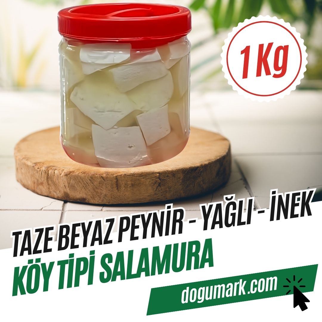 Köy Tipi Salamura Taze Beyaz Peynir - Yağlı - İnek (1 Kg)