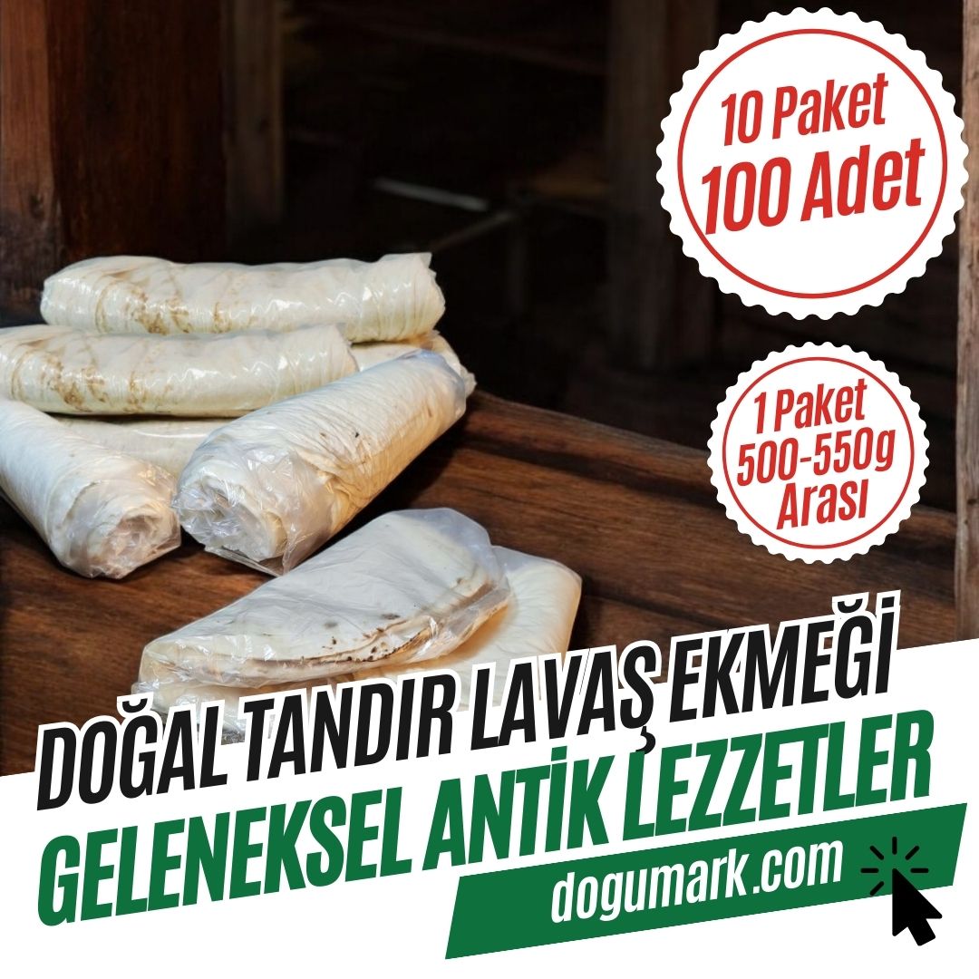 Tandır Lavaş Ekmeği - İnce Acem Köy Lavaşı - 10 Paket (100 Adet)