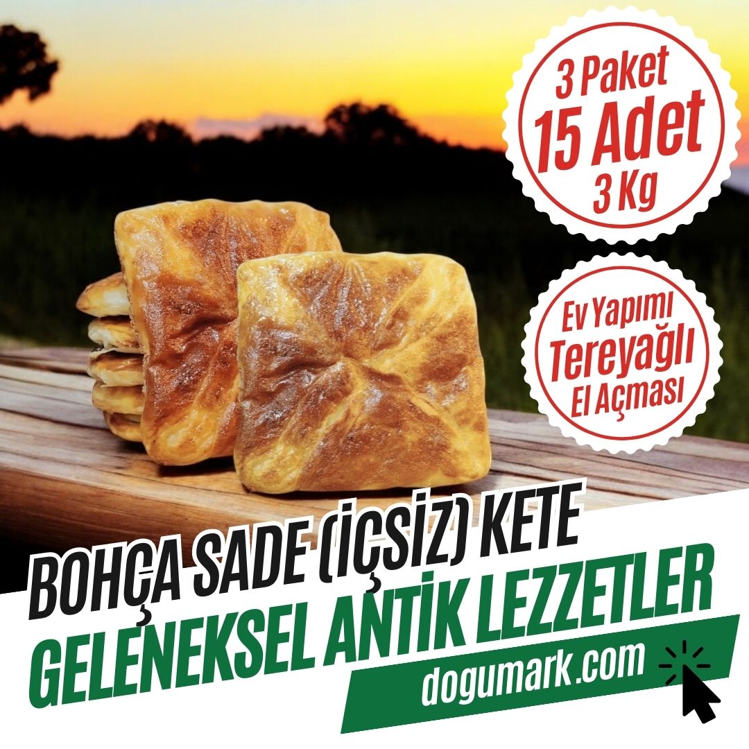 Bohça Sade Kete - Ev Yapımı - El Açması (3 Paket-15 Adet-3 Kg)