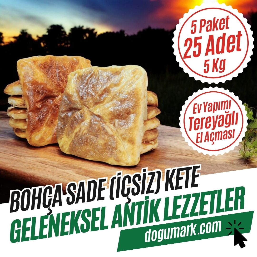 Bohça Sade Kete - Ev Yapımı - El Açması (5 Paket-25 Adet-5 Kg)