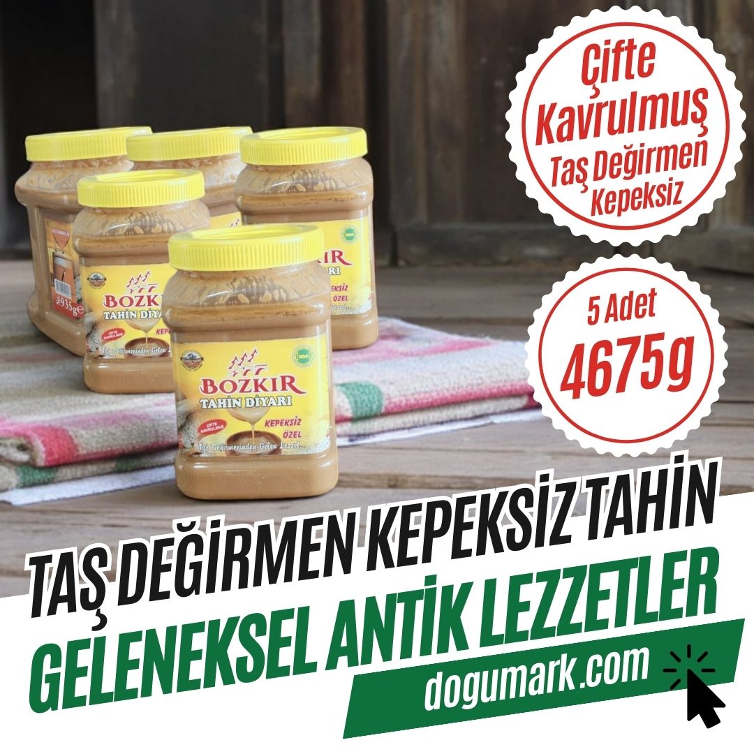 Bozkır Taş Değirmen Kepeksiz Tahin - Çifte Kavrulmuş (Net 4675g)