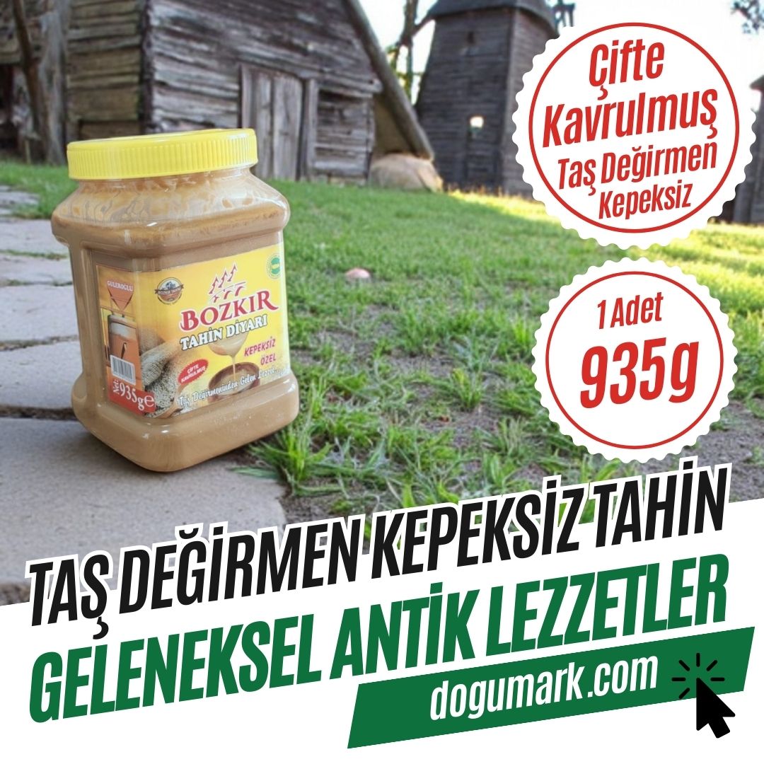 Bozkır Taş Değirmen Kepeksiz Tahin - Çifte Kavrulmuş (Net 935g)
