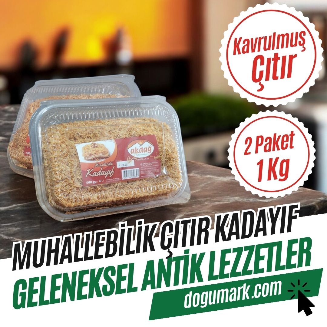 Muhallebilik Kadayıf - Kızartılmış Kavrulmuş Çıtır (2 Paket 1 Kg)