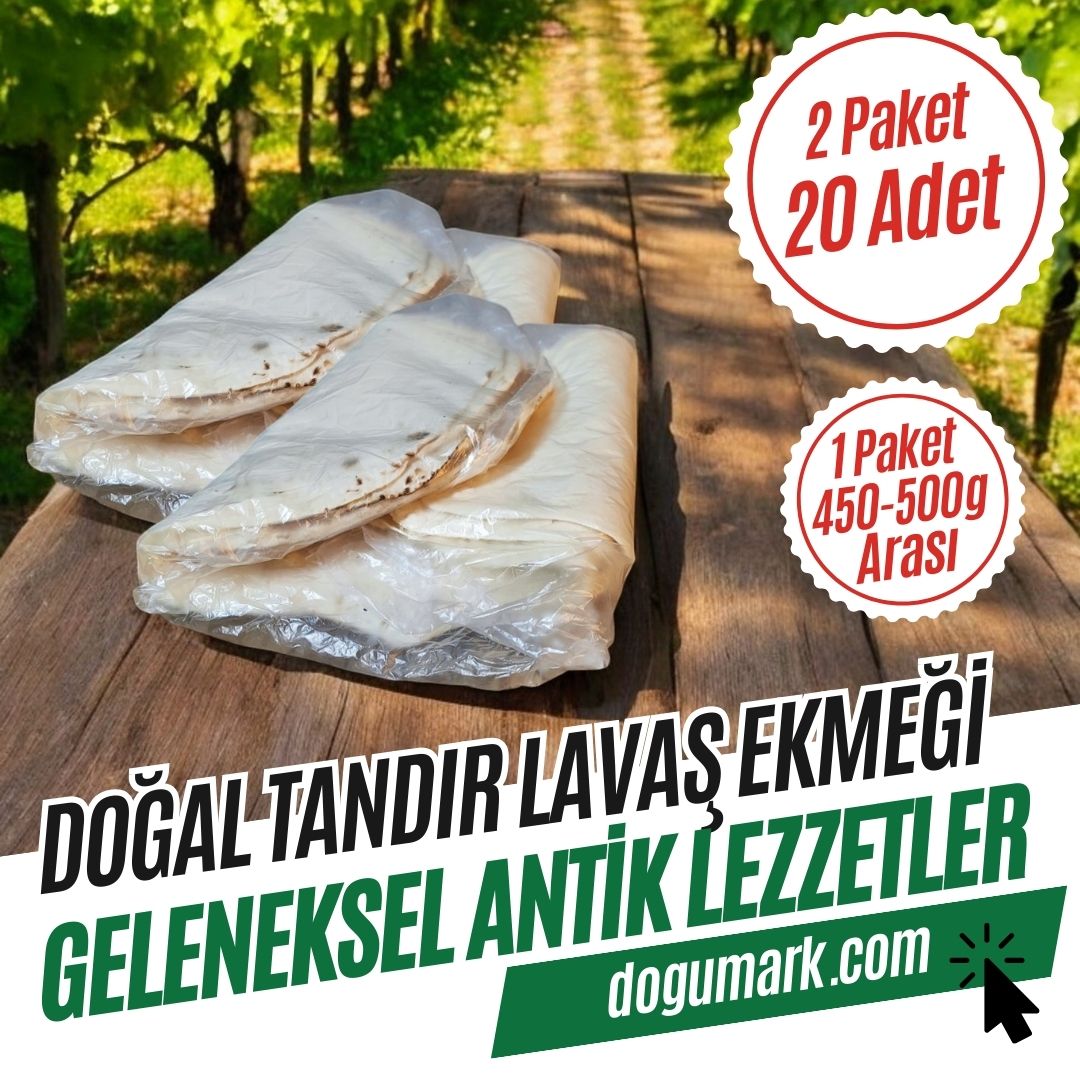 Tandır Lavaş Ekmeği - İnce Acem Köy Lavaşı - 2 Paket (20 Adet)