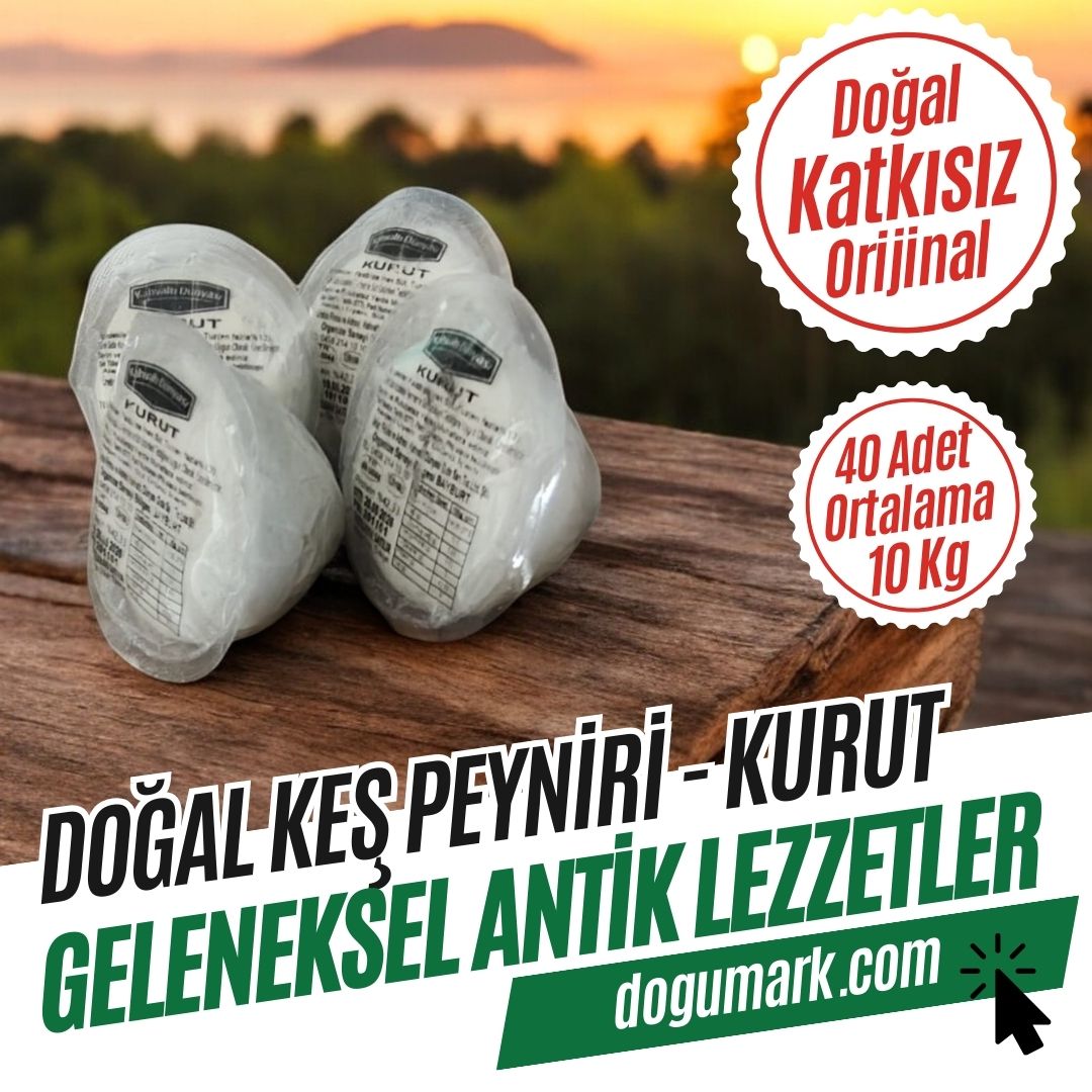Doğal Keş Peyniri - Kurut - Kurutulmuş Yoğurt (40 Adet 10 Kg)