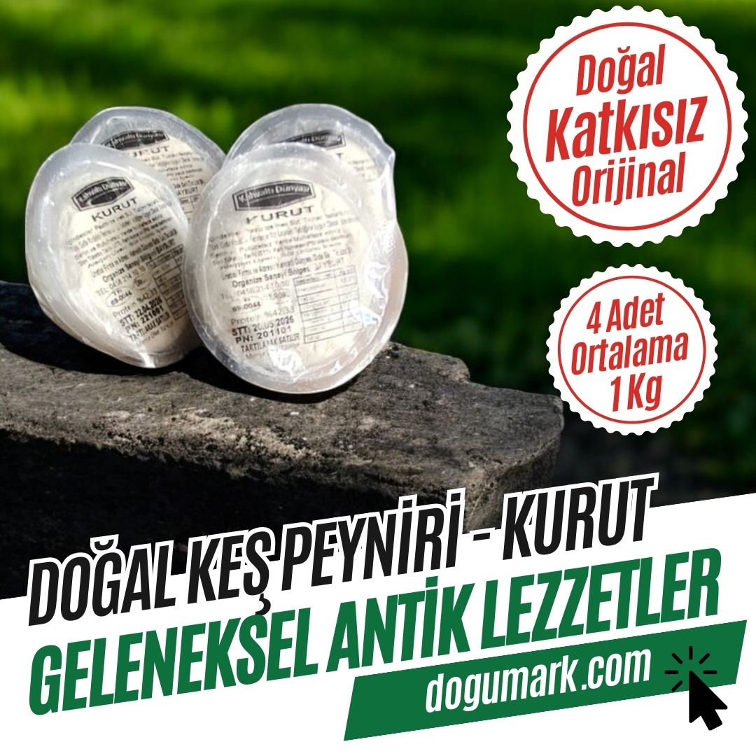 Doğal Keş Peyniri - Kurut - Kurutulmuş Yoğurt (4 Adet 1 Kg)