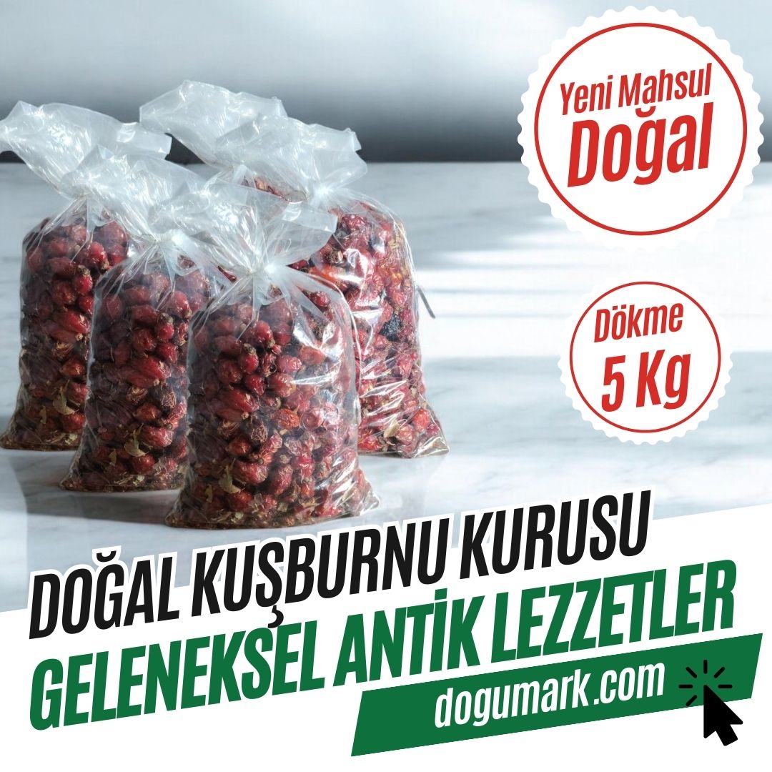 Doğal Kuşburnu Kurusu - Kurutulmuş Meyve (5 Kg) Dökme