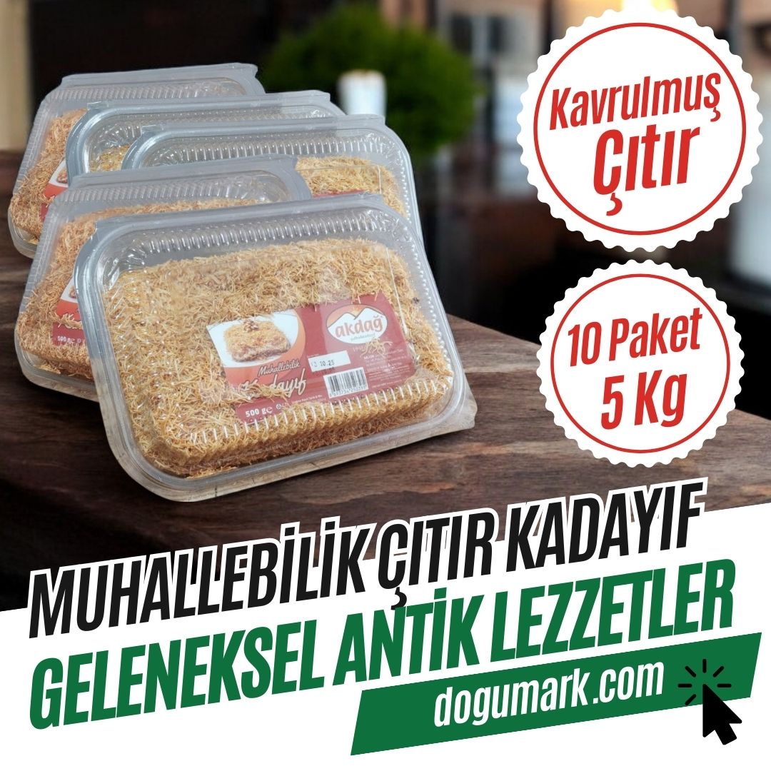 Muhallebilik Kadayıf - Kızartılmış Kavrulmuş Çıtır (10 Paket 5 Kg)