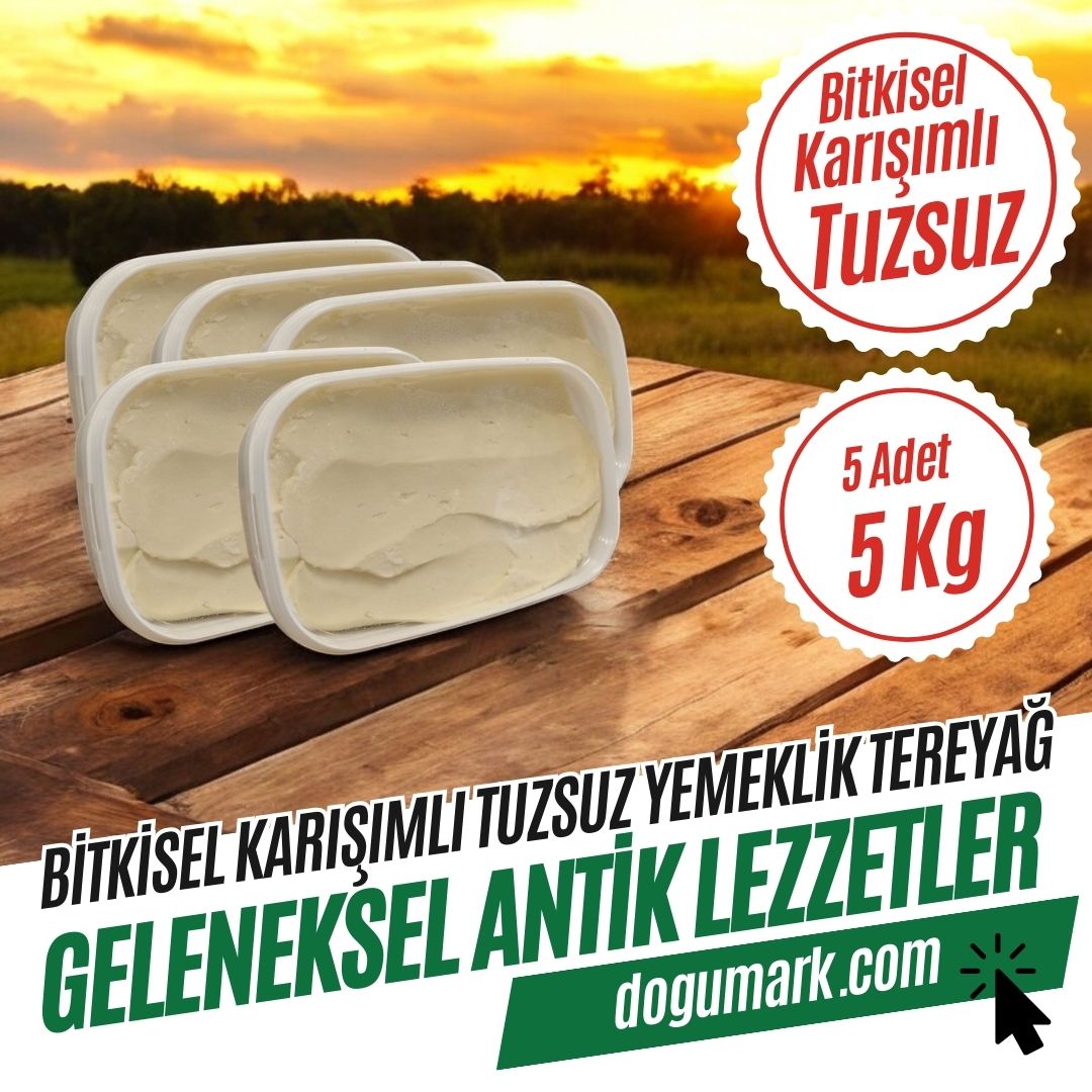 Bitkisel Karışımlı Tuzsuz Yemeklik Tereyağ (5 Kg) - Dökme
