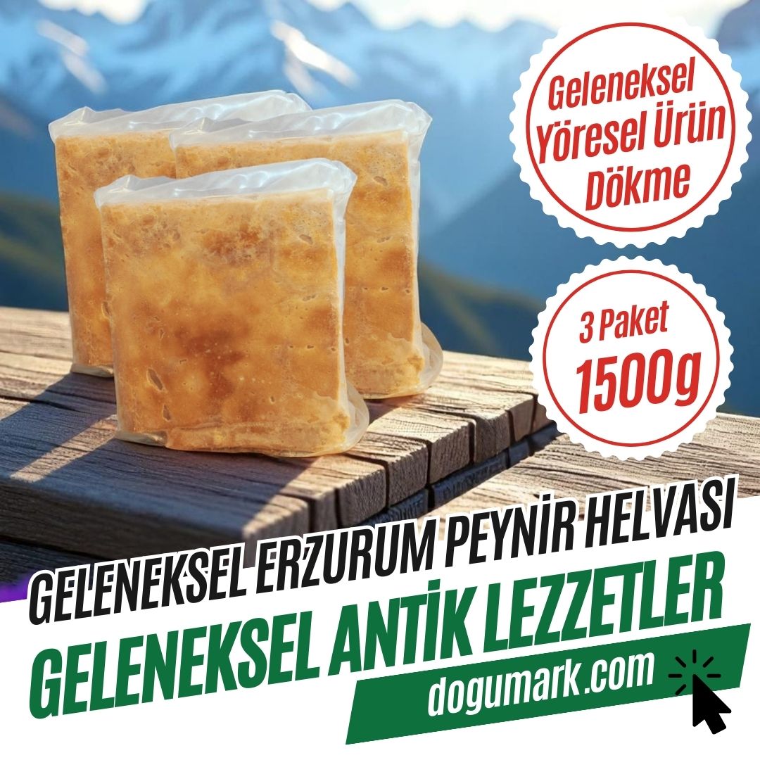Geleneksel Erzurum Peynir Helvası (3 Paket 1500g) Dökme