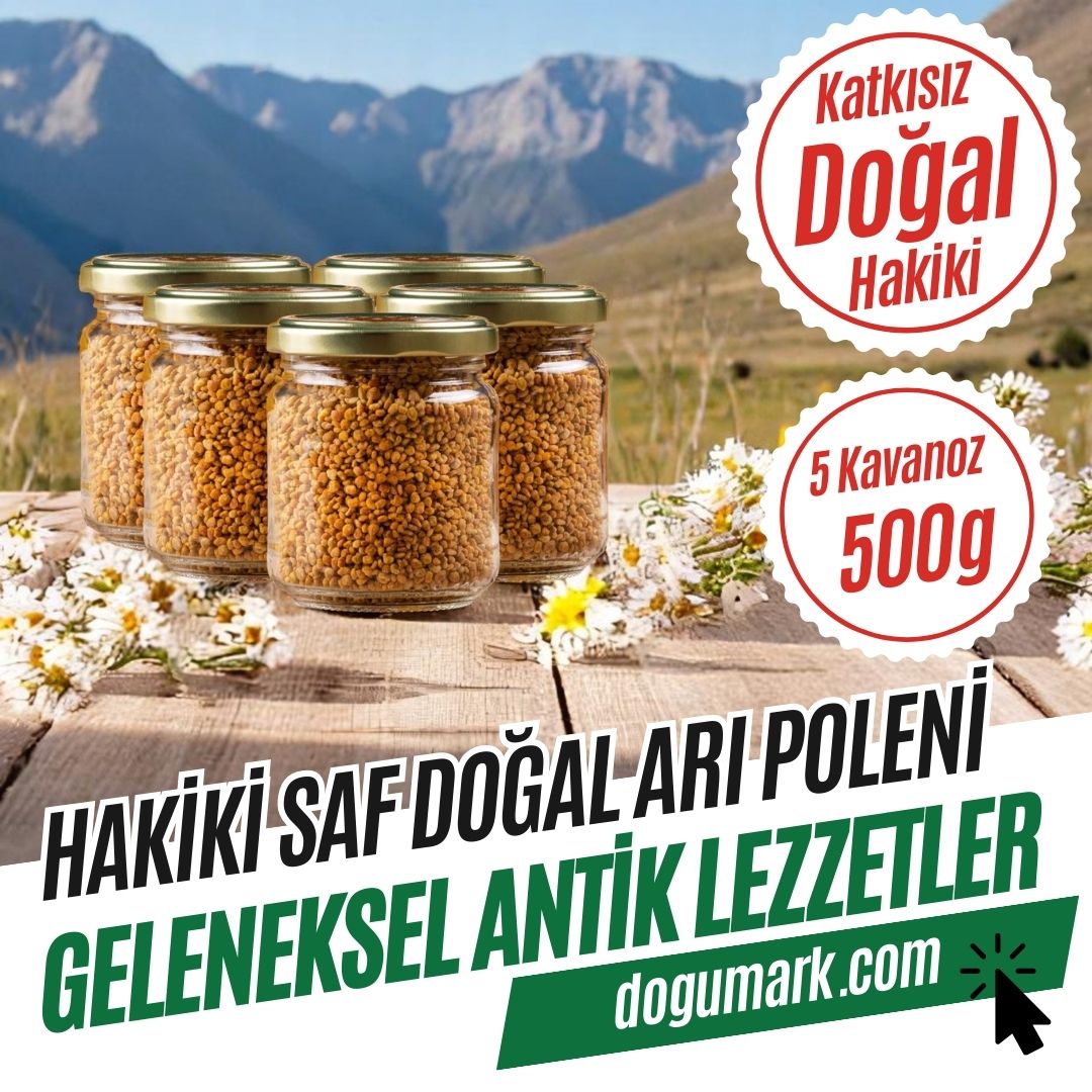 Katkısız Doğal Hakiki Saf Arı Poleni (5 Kavanoz 500g) Dökme