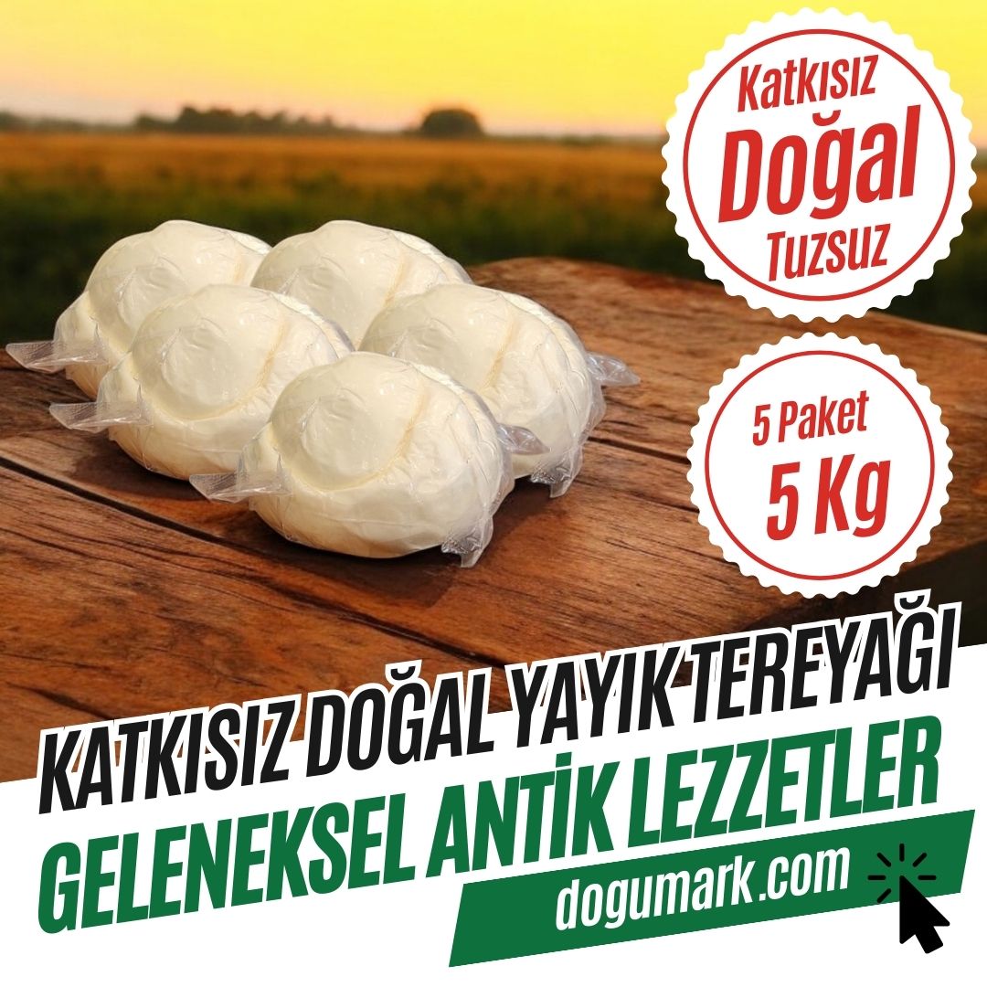 Katkısız Doğal Hakiki Tuzsuz Yayık Tereyağı (5 Kg) Dökme