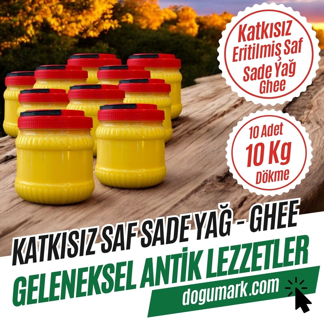 Katkısız Sade Sarı Yağ - Eritilmiş Saf - Ghee (10 Kg Pet) Dökme