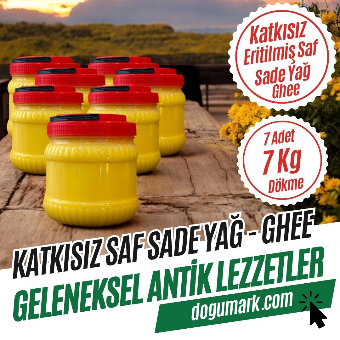 Katkısız Sade Sarı Yağ - Eritilmiş Saf - Ghee (7 Kg Pet) Dökme