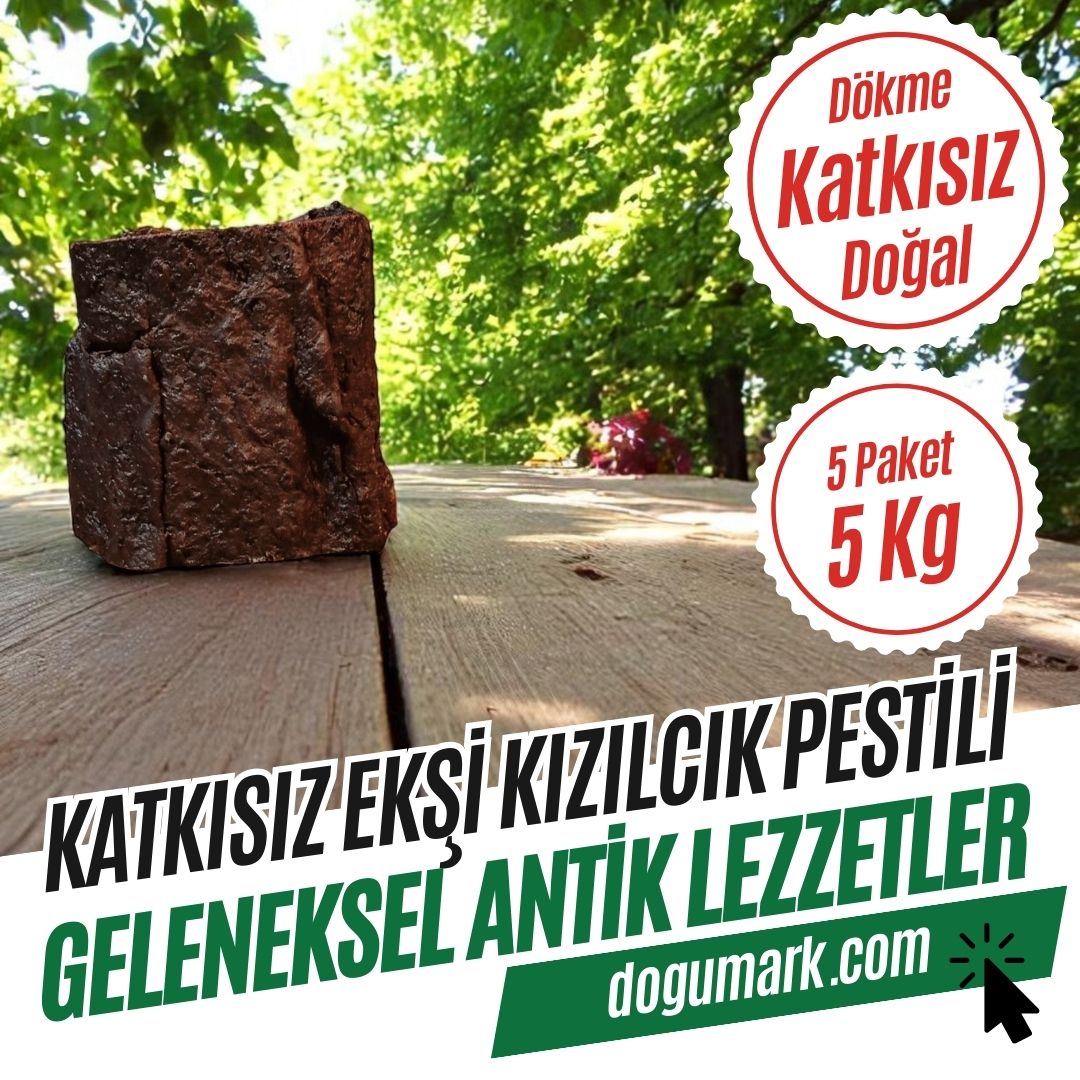 Katkısız Doğal Ekşi Kızılcık Pestili (5 Paket 5 Kg) - Dökme